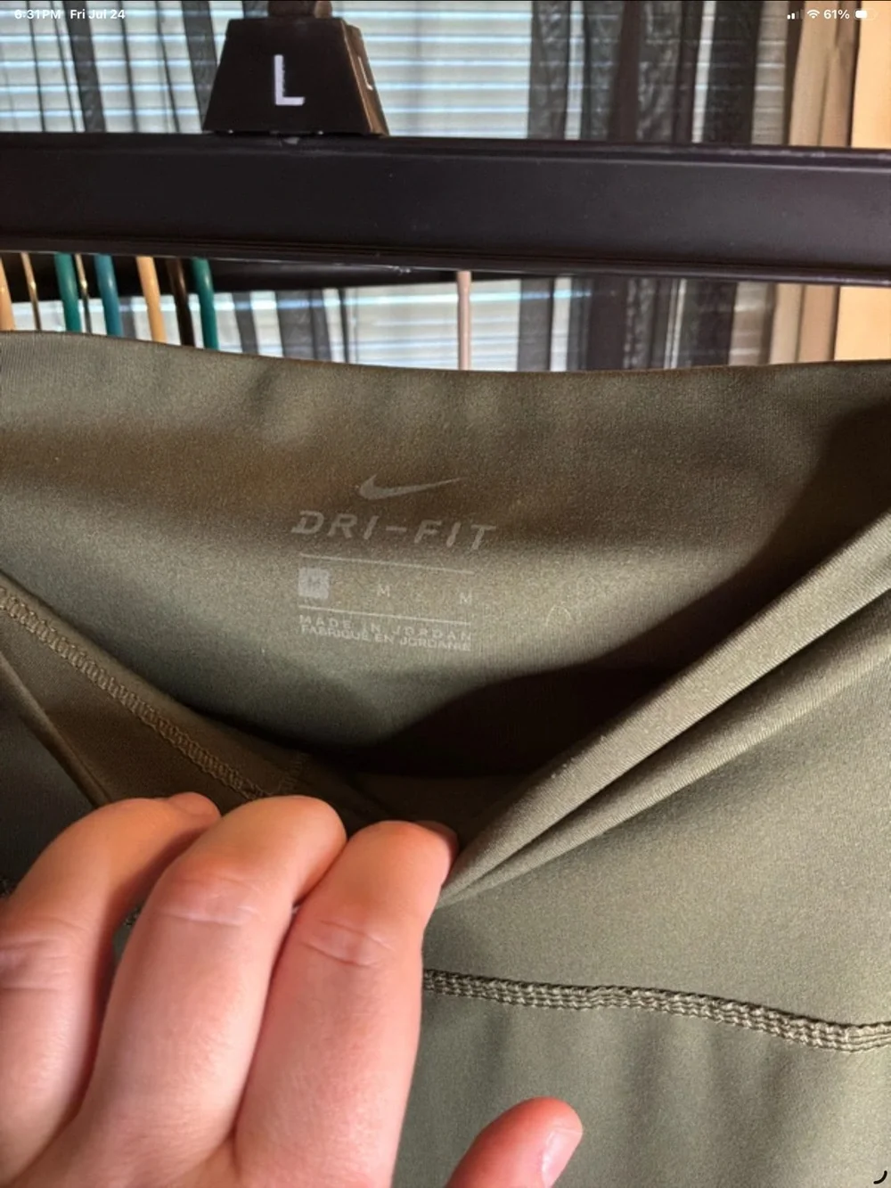 Nike Olive Green High-Waist Leggings